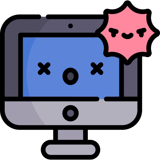 Crashed police security screen icon