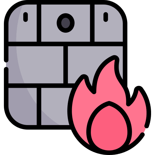 Firewall hacker computer network icon