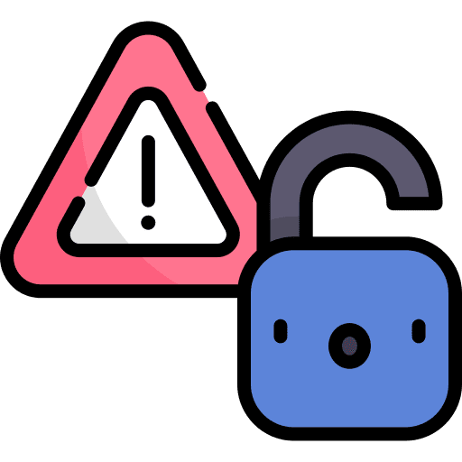 Alert security interface padlock icon