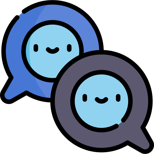 Conversation interface comment bubble warp icon