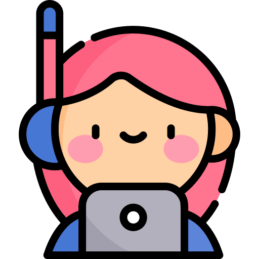 Customer service agent online headset support icon