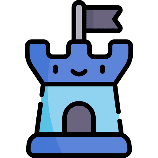 Defense castle tower security icon