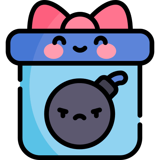 Gift christmas presents present virus icon