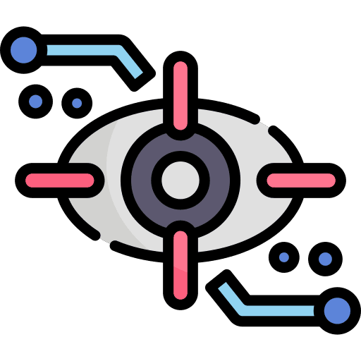 Retina miscellaneous eye recognition eye scanner icon