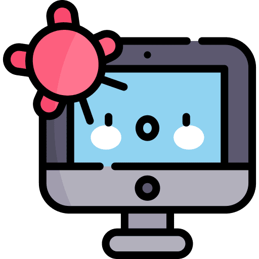 Virus cybercrime threat virus icon