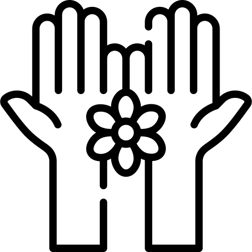 Healing alternative medicine treatment hands icon