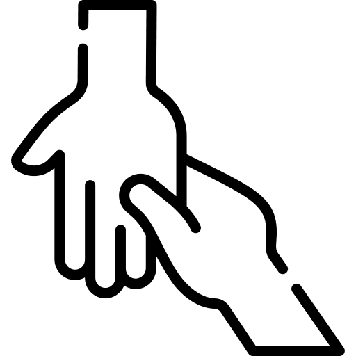 Massage hands and gestures energy wellness icon