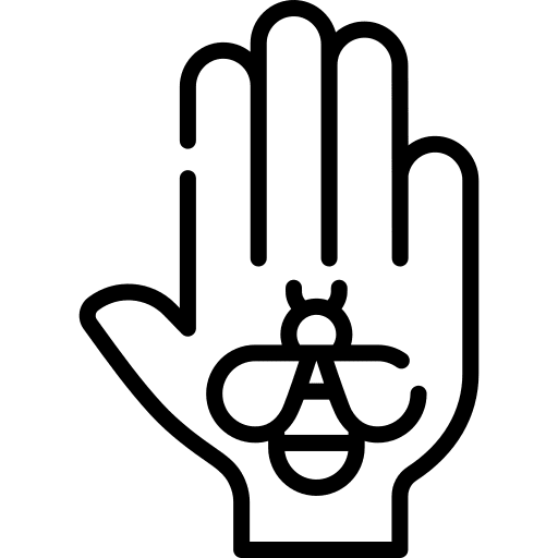 Bee therapy bee therapy hand bee icon