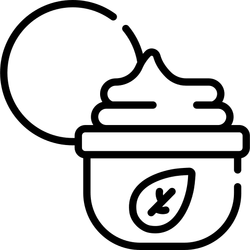 Cream organic moisturizer leaf icon