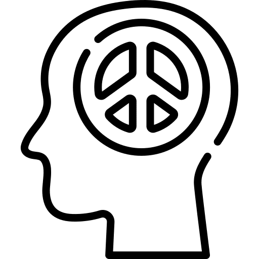 Peace hippie peace profile icon