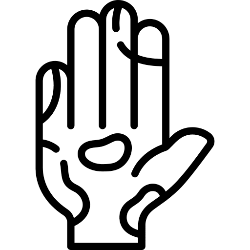 Reflexology hand healthcare and medical wellness icon