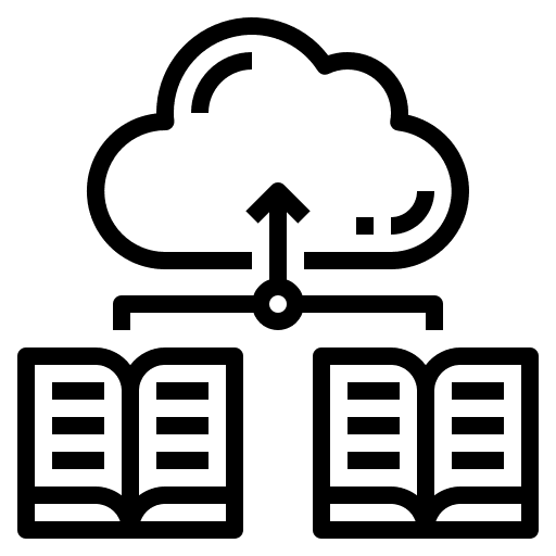 Cloud storage cloud storage book cloud computing icon