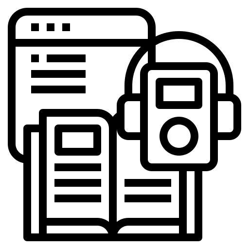 Audio book audio book education webpage icon