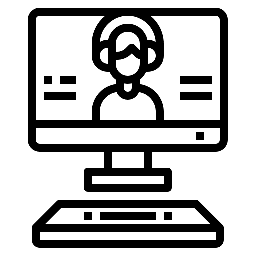 Elearning person elearning studying icon