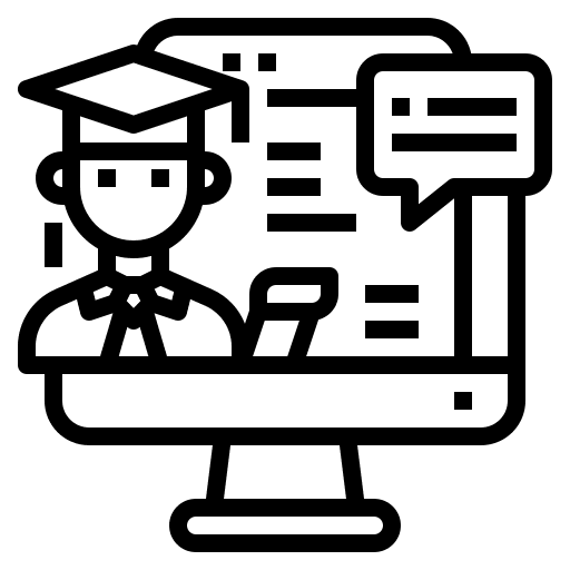 Graduate student graduate learning icon