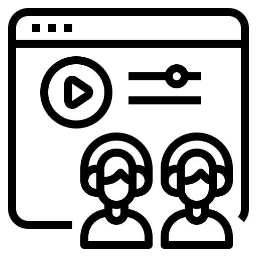 Lesson elearning education headphones icon