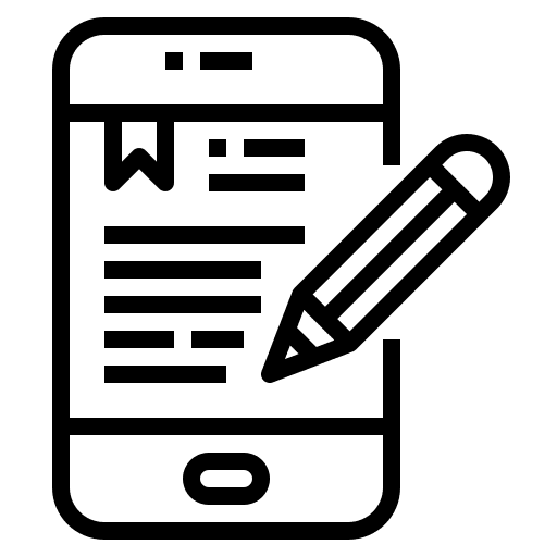 Smartphone online learning ebook smartphone icon