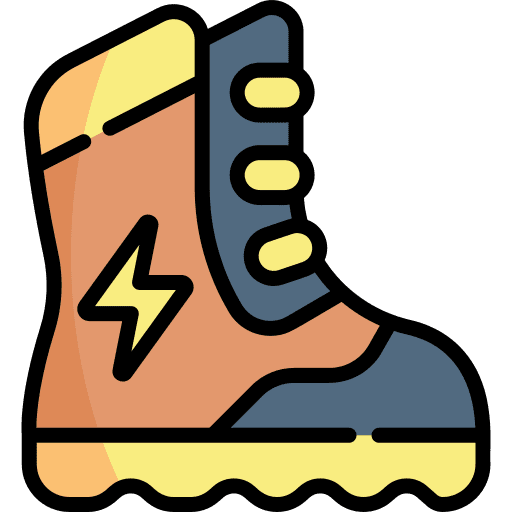 Boots construction and tools protection security icon