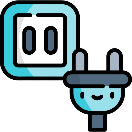 Plug socket power electronics icon