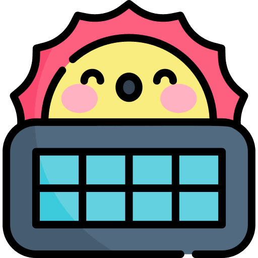 Solar panel save nature ecological construction and tools icon