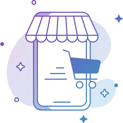 Online shop ecommerce webshop product bag icon