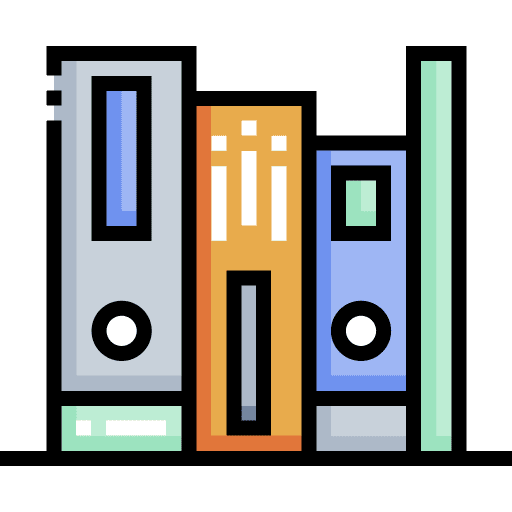 Files folders office material documents icon