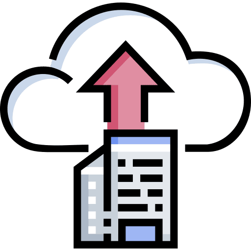 Upload folders files office icon