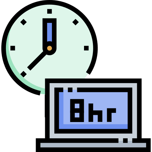 Working hours work schedule clock icon