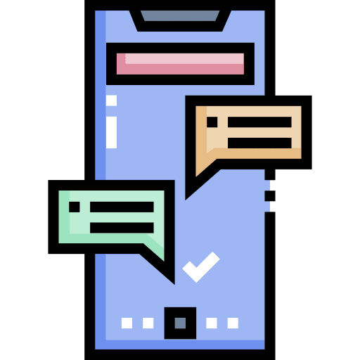 Chat box message speech bubble mobile chat icon