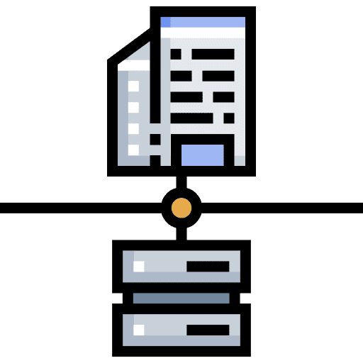 Office server data paper icon