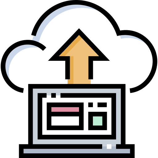 Cloud computing ui laptop interface icon
