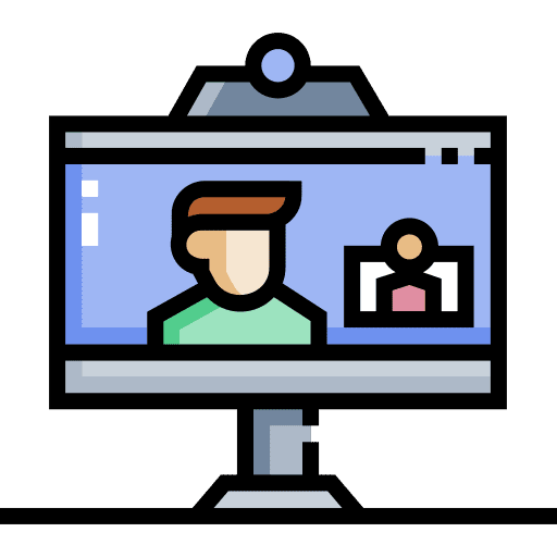 Videocall laptop videocall technology icon