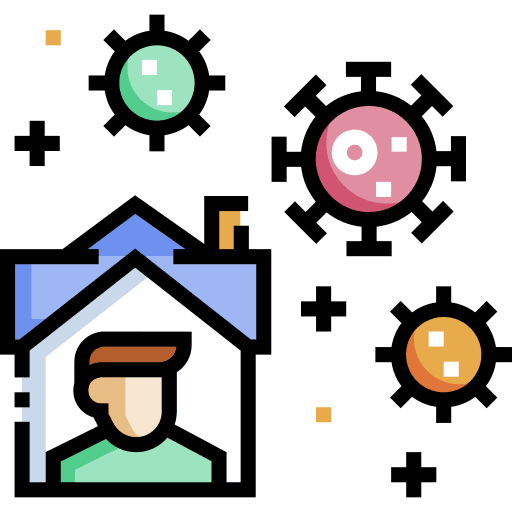 Working at home coronavirus working at home teleworking icon