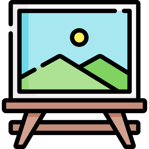 Canvas education art art and design icon