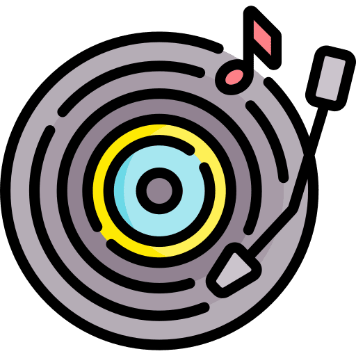 Music quaver vinyl music icon