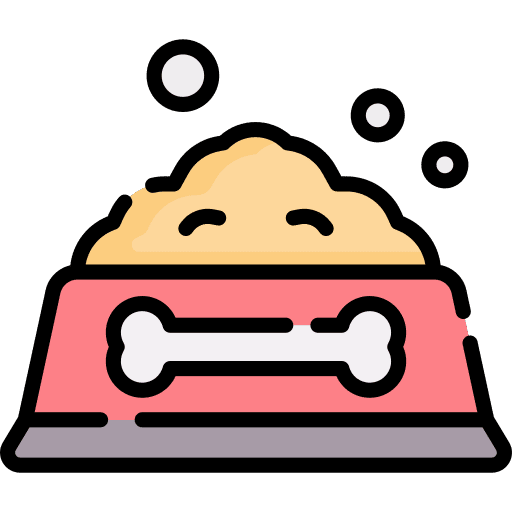 Pet food plate dogs animals icon