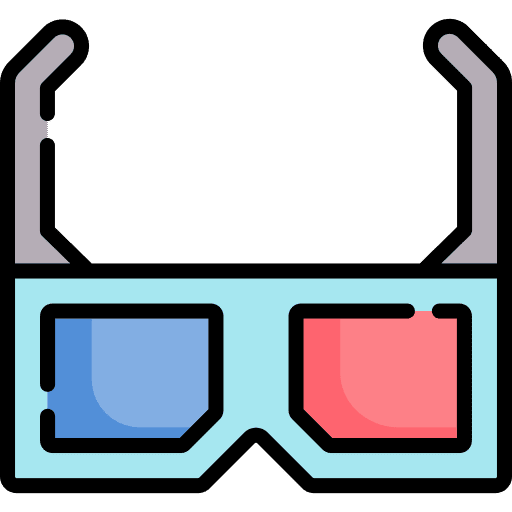 3d glasses 3d glasses filming music and multimedia icon
