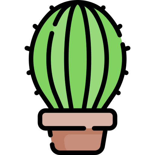 Cactus furniture and household nature pot icon