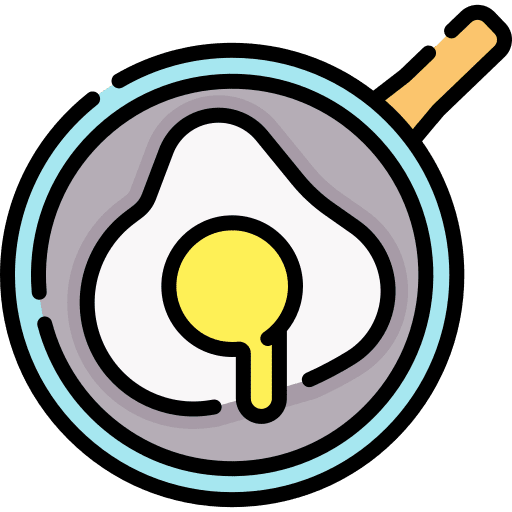 Fried egg fried egg breakfast kitchenware icon