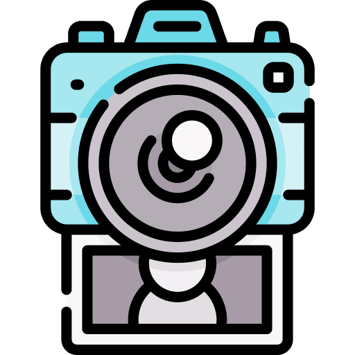 Instant camera people photo camera digital icon