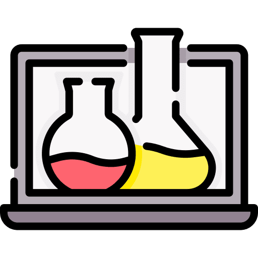 Online learning education science laptop icon