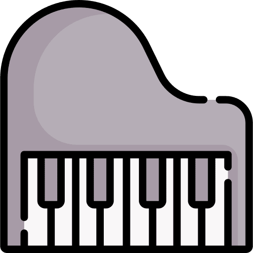 Piano accompaniment furniture and household musical instrument icon
