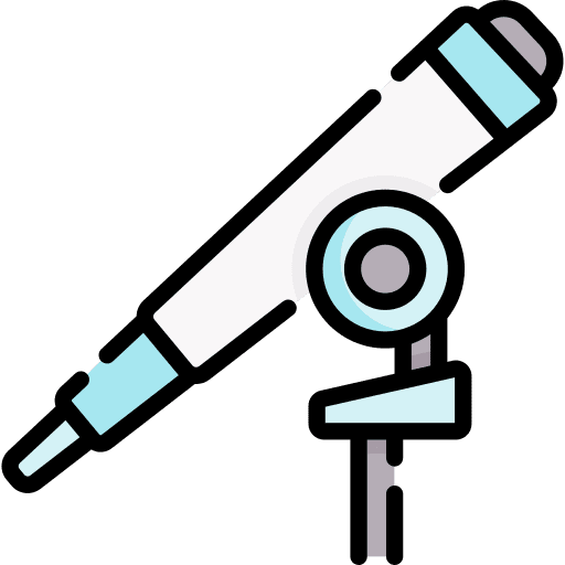 Telescope galaxy space universe icon