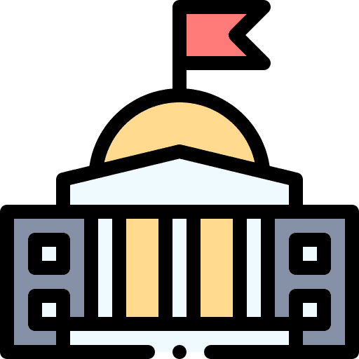 Embassy government ministry country icon
