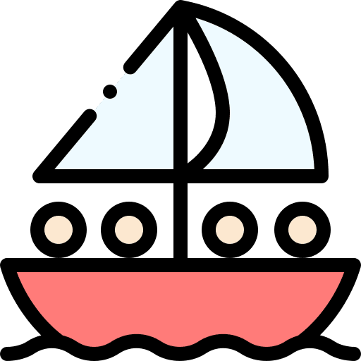 Boat travel boat dinghy icon