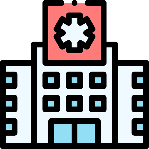 Hospital hospital health clinic build icon