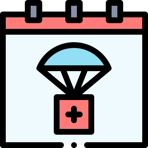 Calendar first aid kit calendar date icon