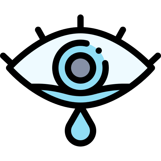 Crying ophthalmology eye tear icon