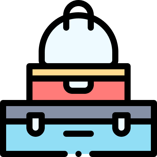 Luggage vacation travel trip icon