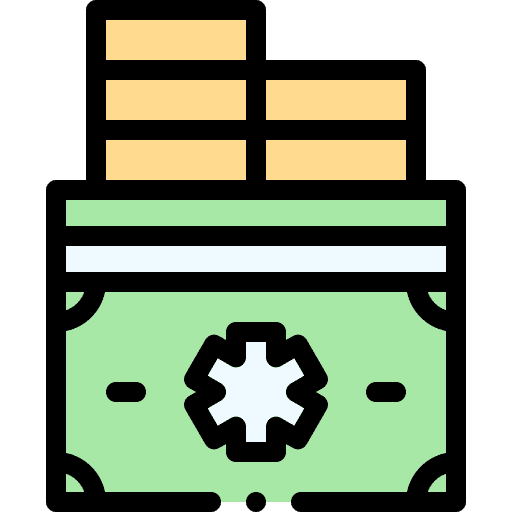 Money stack business and finance banknotes icon